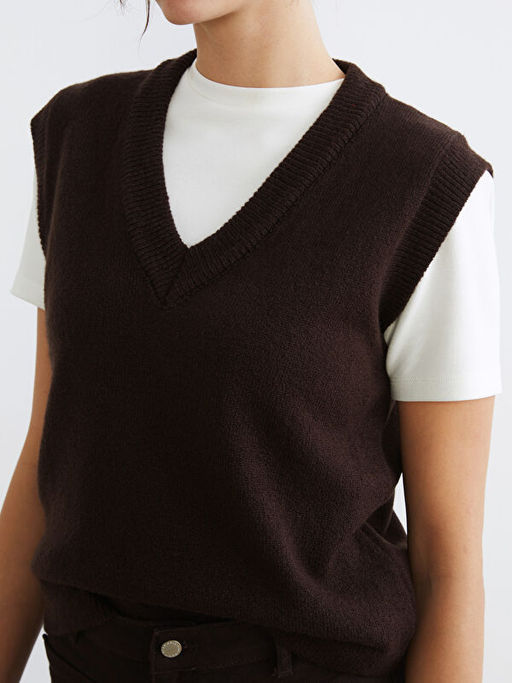 V Yaka Kad?n Triko S?veter