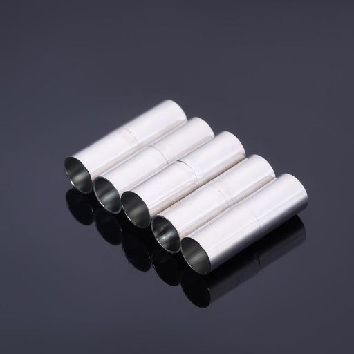 Цена за 2 шт. Замок-концевик магнитный, 5 шт. L=20 мм, внутренний d=6 мм, цвет серебро