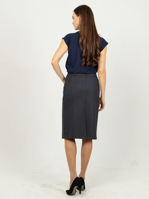 Юбка прямая с декоративными вставками по бокам - Трика фото 4