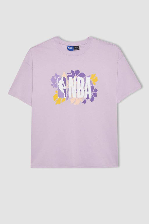 DeFactoFit Футболка Oversize с круглым вырезом и короткими рукавами NBA Wordmark  фото 7