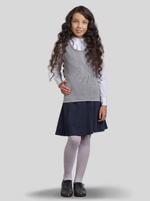 Жилет для девочек Vay Kids 7066 из хлопка - Vay kids школа фото 2