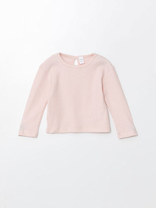 Bisiklet Yaka Basic K?z Bebek Ti??rt ve Pantolon 2li Tak?m - Waikiki фото 2