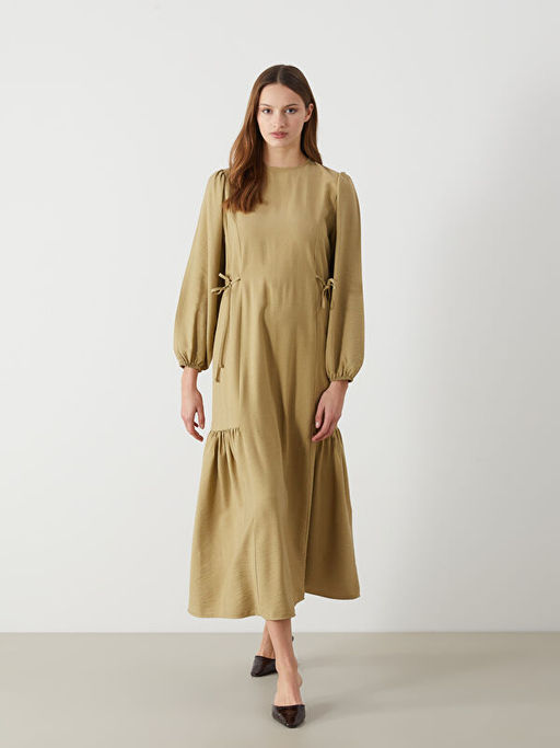 Bisiklet Yaka Elbise