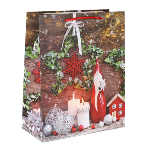 Цена за 12 шт. Пакет подарочный 26х32х12см / 5383L /уп 12/384/Новый год - Галеонтрейд фото 5