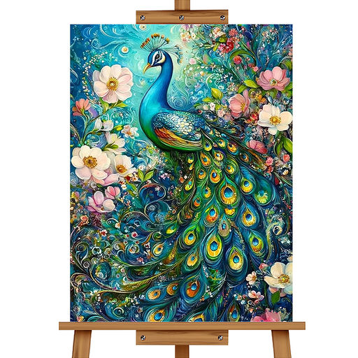 Мозаика алмазная  "Павлин" 30*40 см.
