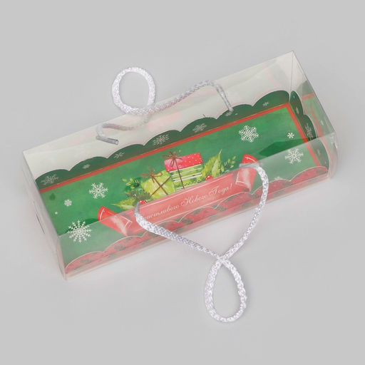 Цена за 3 шт. Коробка под рулет, упаковка, «Счастливого Нового года», 22.5×7.8×7.8 см