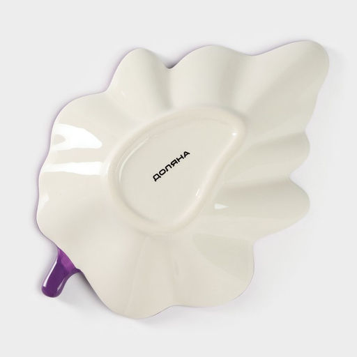 Блюдо сервировочное Доляна «Лаванда», 21×15×4.5 см, белое