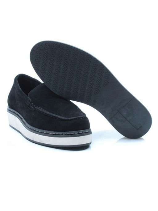 03-5060-3 BLACK Лоферы женские (натуральная замша)