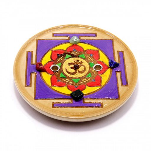 Подставка под благовония Шри Янтра символ изобилия и процветанияручная роспись - Сандаловый дом фото 3