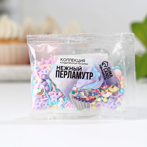 Посыпка кондитерская фигурная: розовая, голубая, желтая, 25 г. - Simaland фото 2