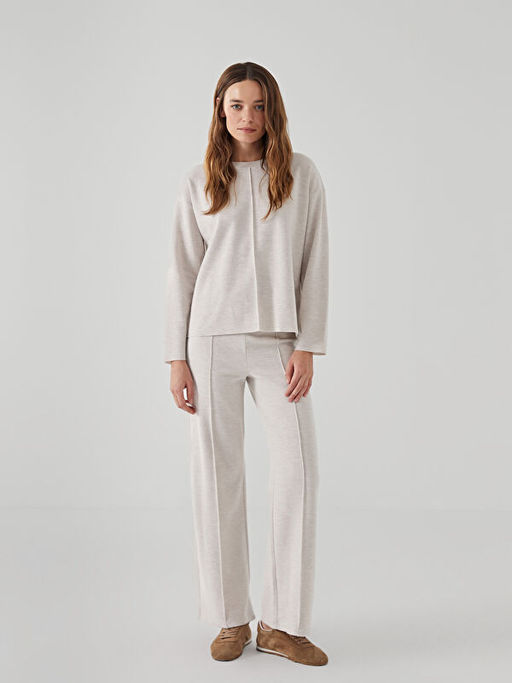 Beli Lastikli Geni? Pa?a Kad?n Triko Pantolon