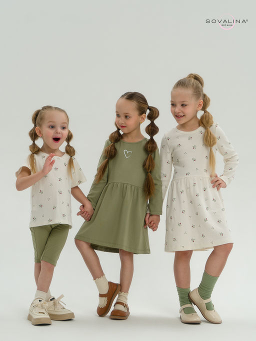 Костюм Актив бордовые тюльпанчики-оливка - Sovalina фото 40