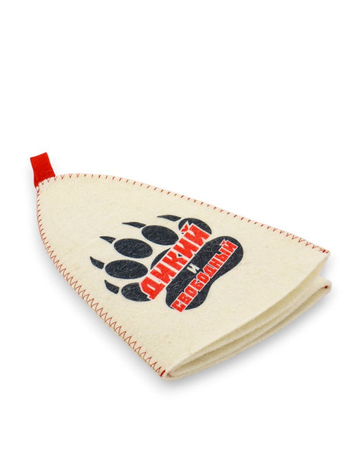 Шапка для бани и сауны Дикий и свободный, полиэфир 70%, шерсть 30%