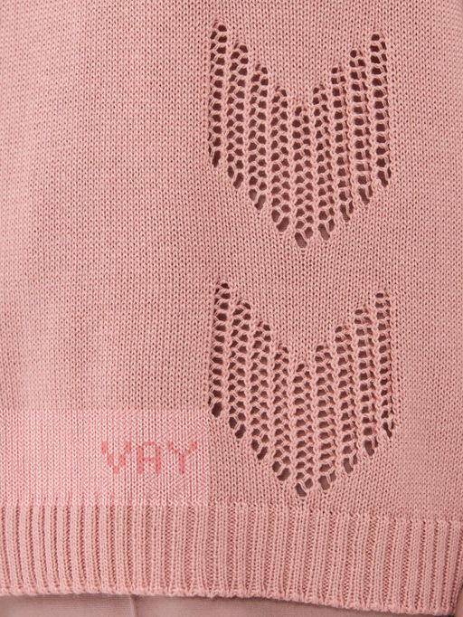 Джемпер женский 5231-41347. 36555/9839/2095 пудра/тёмная пудра/белый