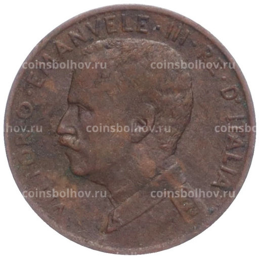 Монета 1 чентезимо 1914 года Италия