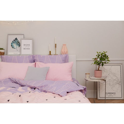Постельное бельё Этель евро Violet love 200*217 см, 240*220 см, 70*70 см - 2 шт  фото 8