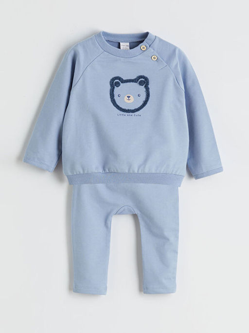 Bisiklet Yaka Erkek Bebek Sweatshirt ve E?ofman Alt?