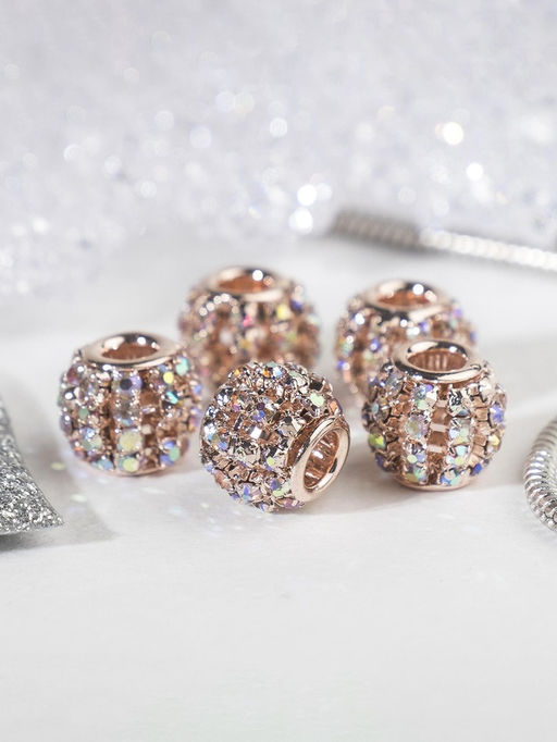 Цена за 5 шт. Шарм разделитель для бусин «Дорожка», радужный в золоте