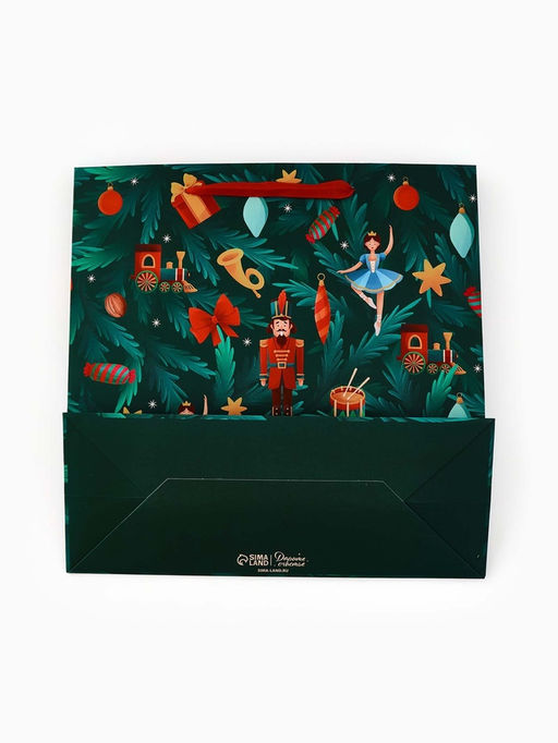 Цена за 2 шт. Пакет ламинированный квадратный «Новый год!», 30 × 30 × 12 см