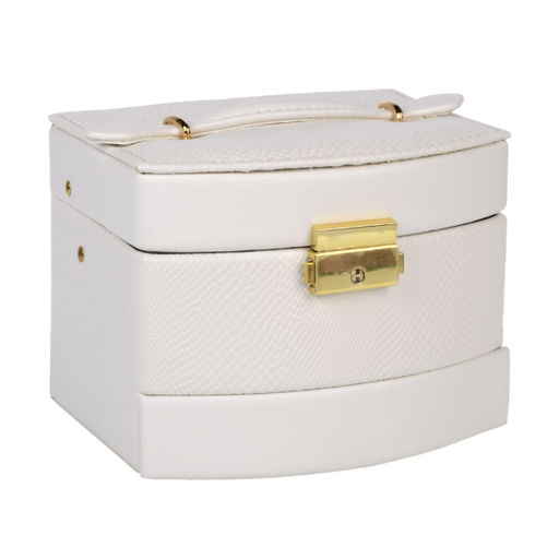 Шкатулка для украшений 15х12х12 см Белая комбинированная / E051 /уп 48/