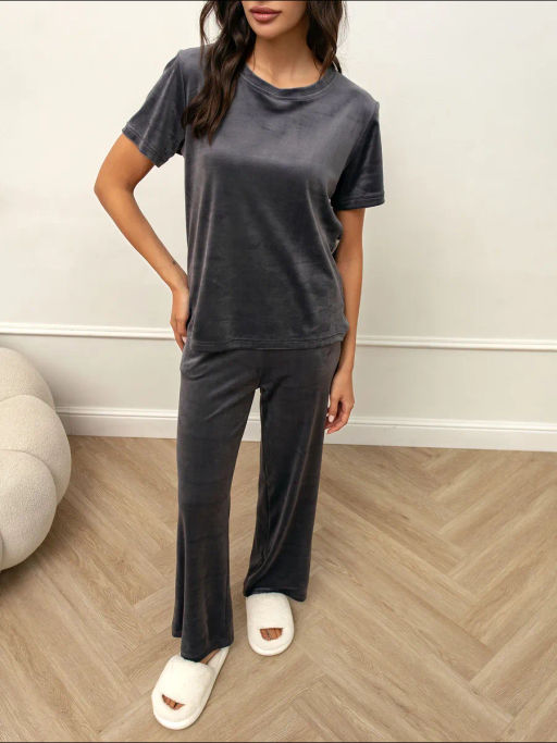 Костюм женский Кэт-1 Велюр Графит М-274К MODAMICA