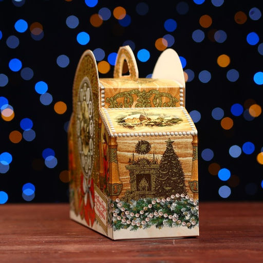 Цена за 5 шт. Подарочная коробка Каминные часы, 24 х 8,5 х 18,5 см - Simaland фото 2