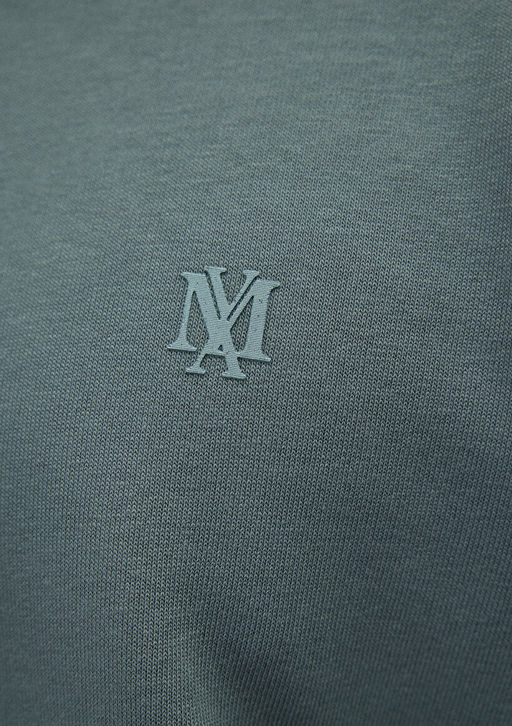 Bisiklet Yaka Yesil Basic Sweatshirt - Mavi фото 7