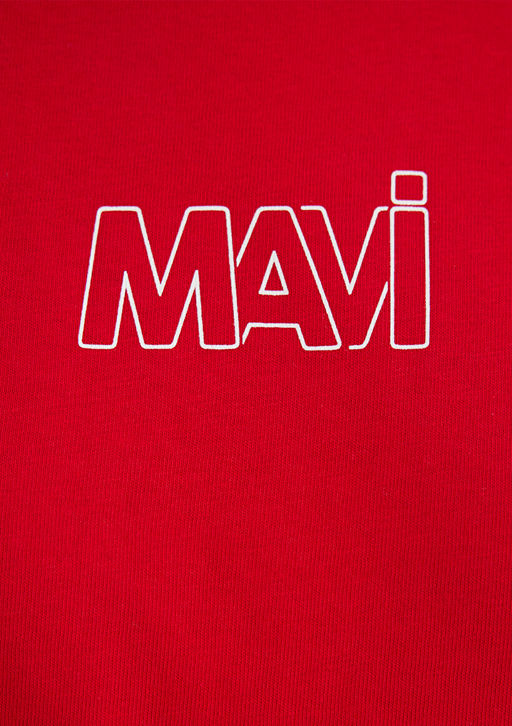 Mavi Logo Bask?l? K?rm?z? Tisort  фото 6
