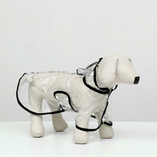 Дождевик для собак, размер L (ДС 30, ОГ 41-46, ОШ 42 см), чёрный - Simaland фото 2