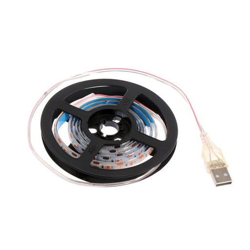 Фитолента для растений Luazon Lighting, светодиодная, 6.2 Вт, 1 м, IP65, 5 В, 60 LED/м, USB, SMD5050, мультиспектральная