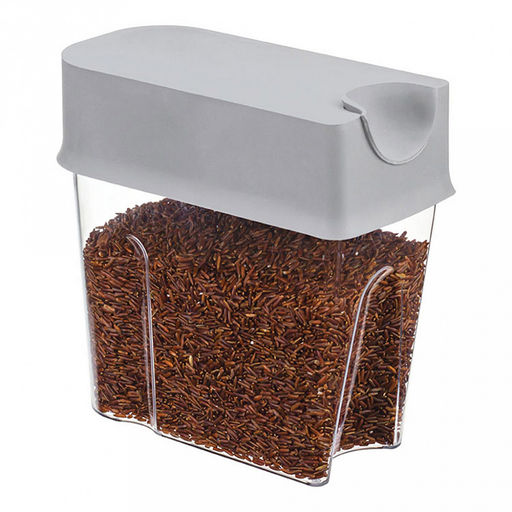 Банка для сыпучих продуктов пластмассовая Фолд 1,6л, 18,5х9х18,5см, смоки (Россия) - Домашняя мода фото 4