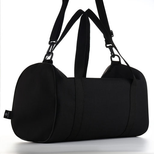 Сумка спортивная TEXTURA на молнии с подкладкой, длинный ремень, маленький размер, чёрная