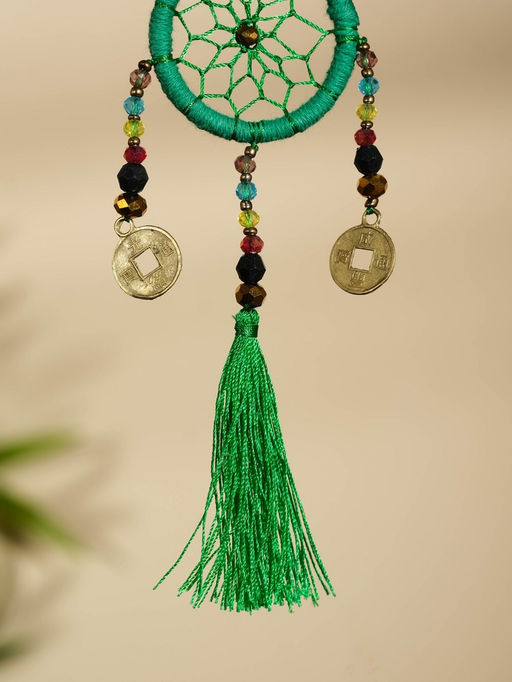Брелок «Ловец снов», 4×15 см, тёмно-зелёный