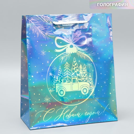 Пакет голографический Морозко, ML 23 27 11.5 см - Дарите счастье фото 2