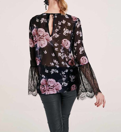 Блузка, черно-розовая - Heine фото 4