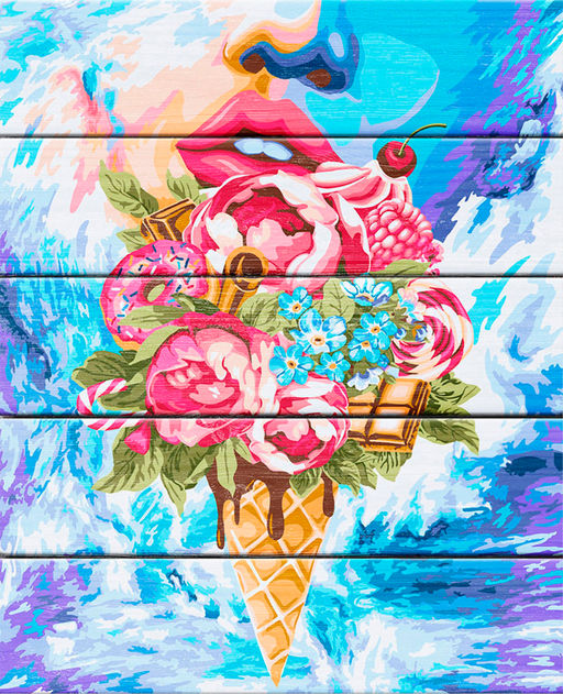 PKW-1 Деревянное панно для раскрашивания по номерам 40 х 50 см СК/Распродажа