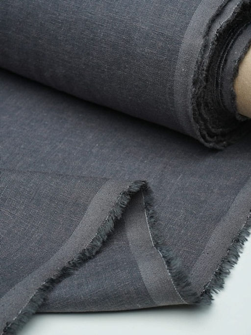 Лен с вискозой с эффектом мятости цв.Графитово-серый, ш.1.45м, лен-56%, вискоза-44%, 145гр/м.кв - Купава фото 4