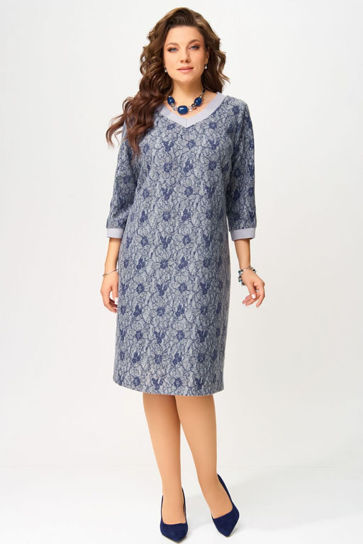 Платье FITA 5091 серо-синий