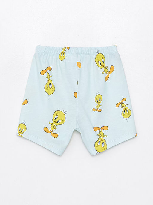 Beli Lastikli Tweety Bask?l? K?z ?ocuk Pijama ?ort - Waikiki фото 2