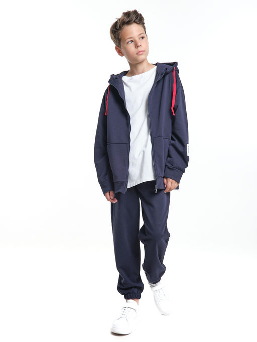 Спортивный костюм на молнии для мальчика подростка UD 8003 т.синий