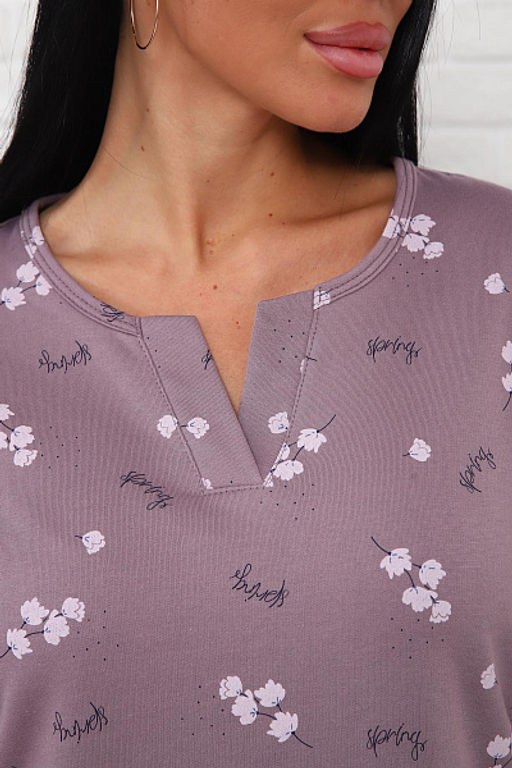 Сорочка теплая, футер с начесом (01035) - Плиона фото 42