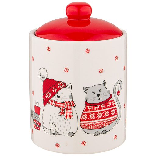 БАНКА ДЛЯ СЫПУЧИХ ПРОДУКТОВ КОЛЛЕКЦИЯ CHRISTMAS GIFT 10X10X14.2 СМ