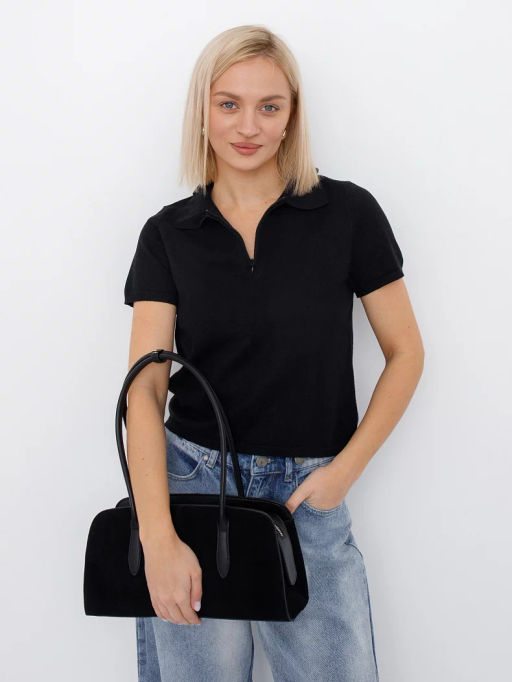 Сумка 8008-1SMS black Velina Fabbiano-Safenta