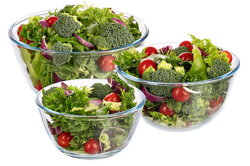 Набор 3 салатников 800 мл, 1050 мл, 1,6 л Crystal glass стекло - Elan gallery фото 5