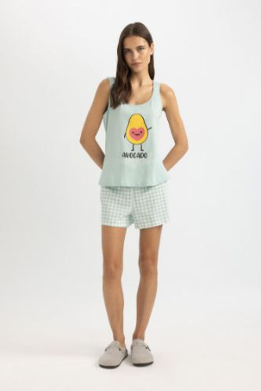 Fall in Love Pijama Tak?m? Bask?l? Atlet Ust Sort