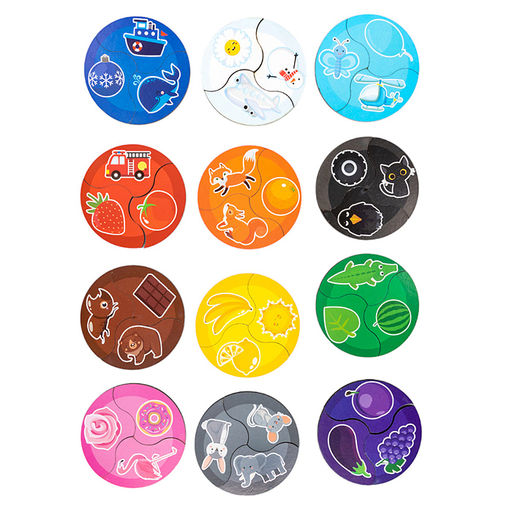 Пазлы из дерева. Мои первые пазлы Цвета 36 элементов - Десятое королевство фото 2