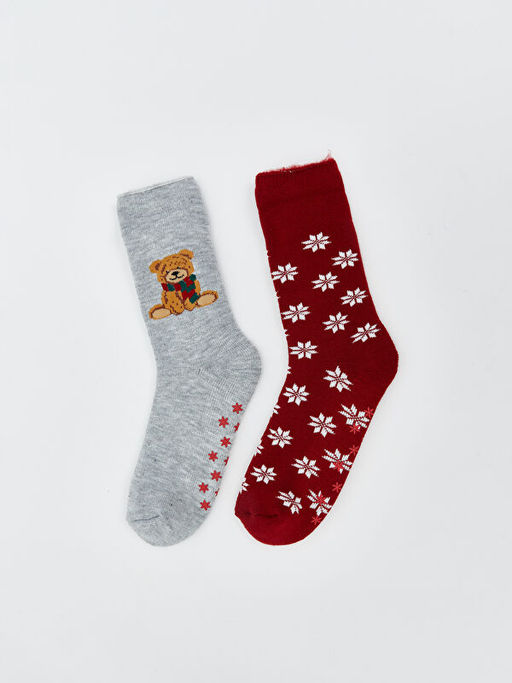 Y?lba?? Temal? Kayd?rmaz Taban Kad?n Ev ?orab? 2li