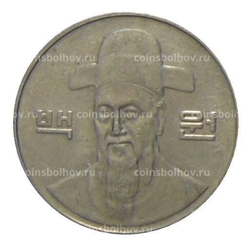 Монета 100 вон 2001 года Южная Корея