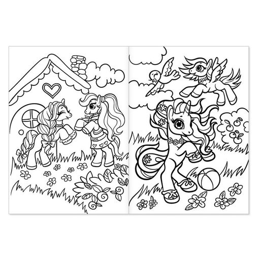 Раскраски для девочек набор Пони, 4 шт. по 16 стр., формат А4