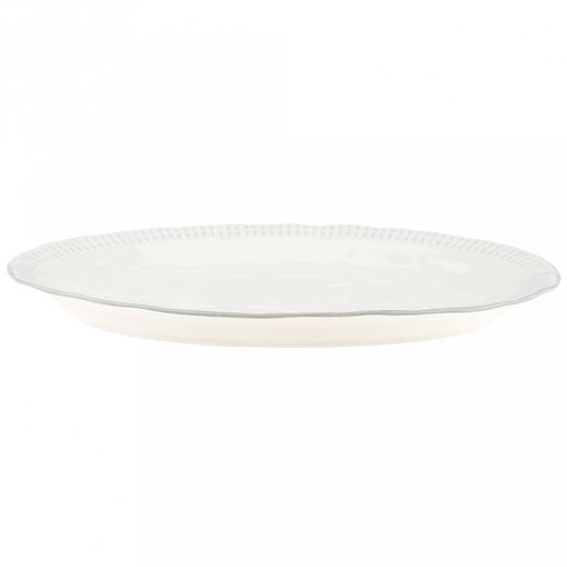 Облако Блюдо фарфоровое 31х21х2,9см, 500мл, овальное, рельефный декор - голубой, отводка, белый (Китай) - Домашняя мода фото 2